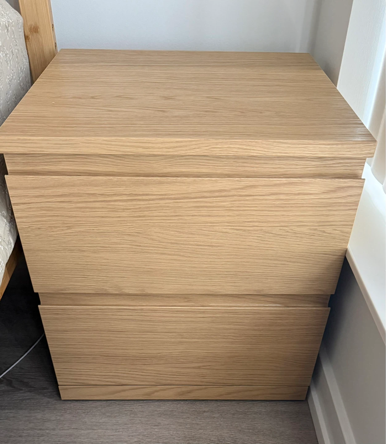 LIKE NEW (2 Months) - Pair of IKEA STORKLINTA Bedside Tables