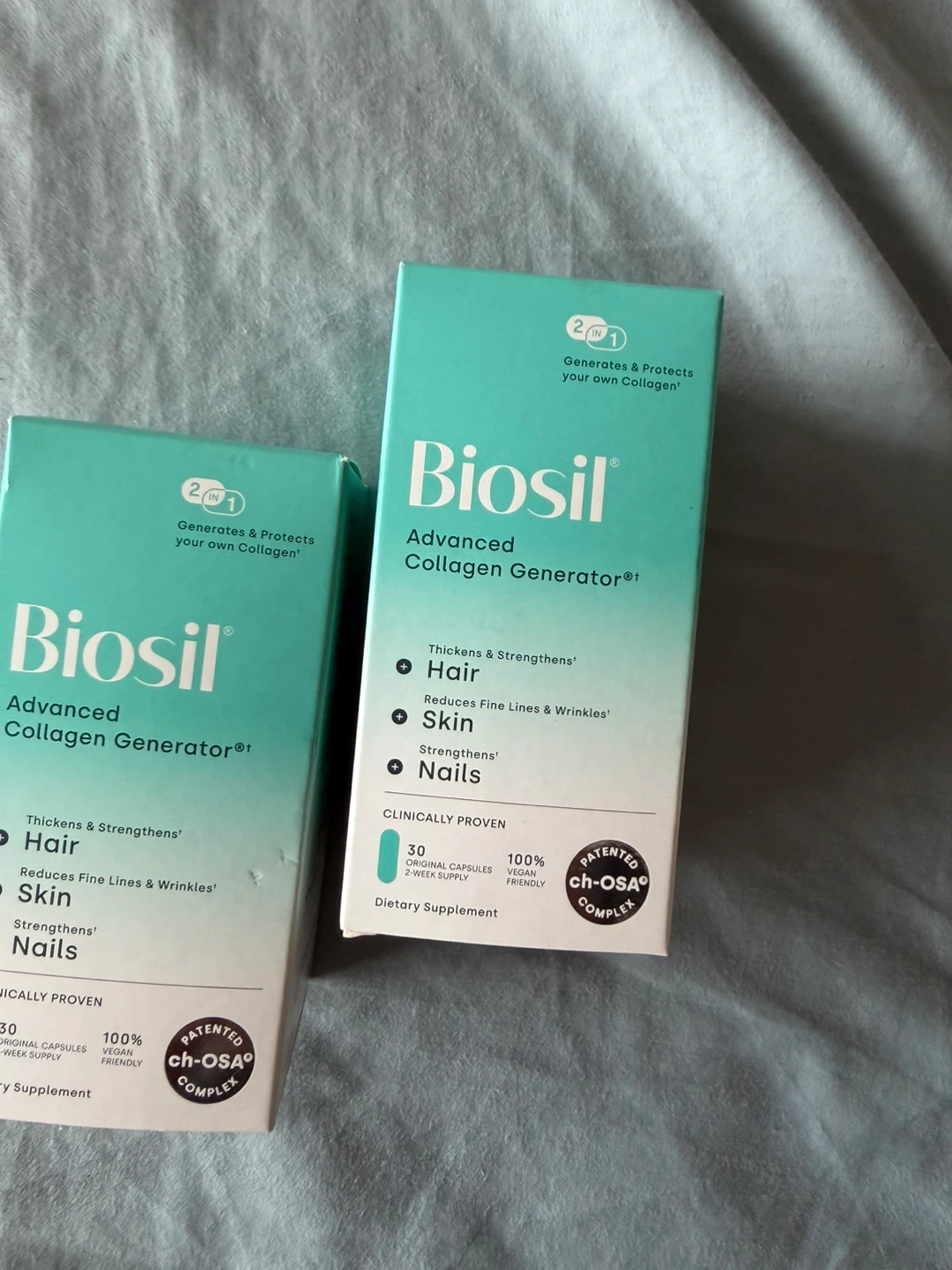 2 Pack ( 30 + 30 caps ) BioSil cH-OSA Collagen Generator - photo 3