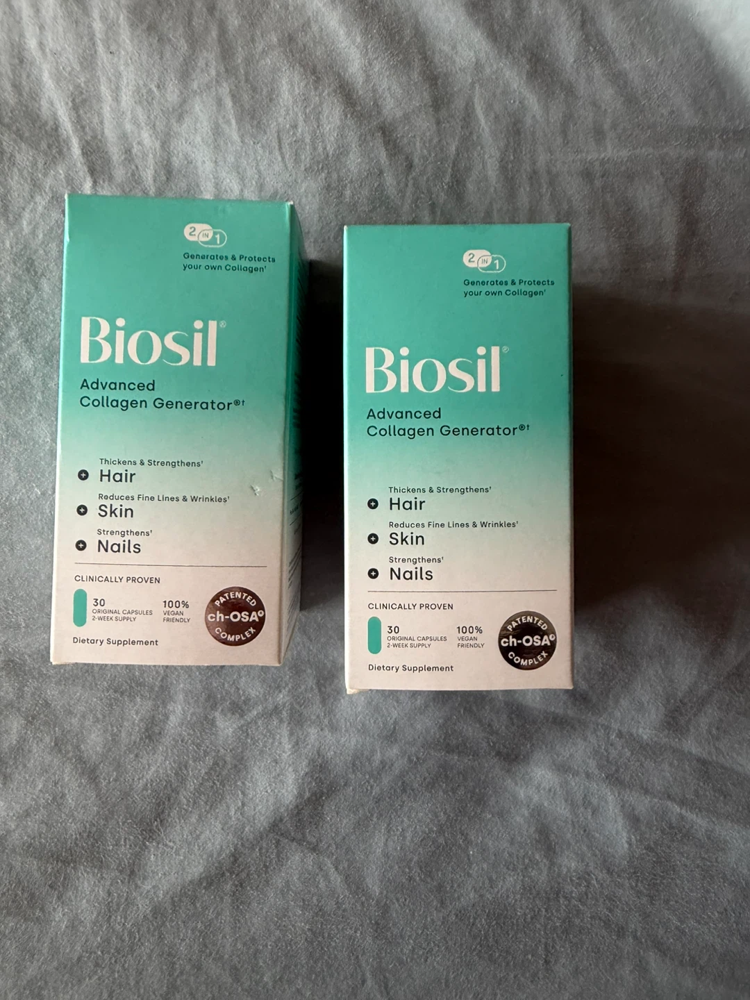 2 Pack ( 30 + 30 caps ) BioSil cH-OSA Collagen Generator