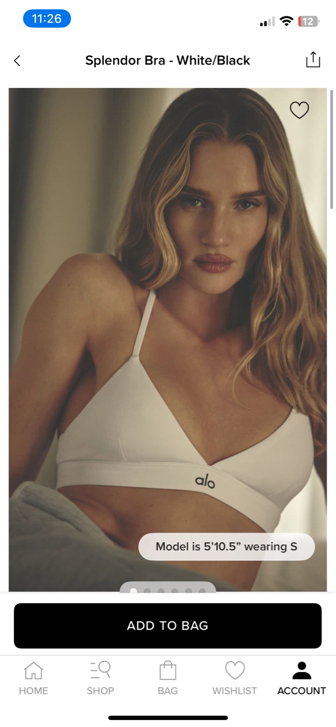 Alo bra white (brand New,S size)