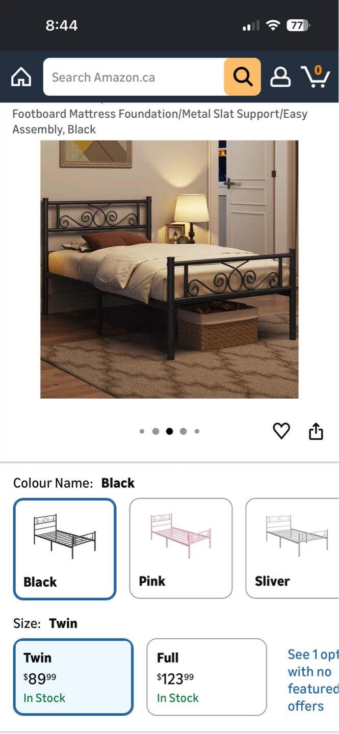 Twin Bed Frame with Mattress - photo 4