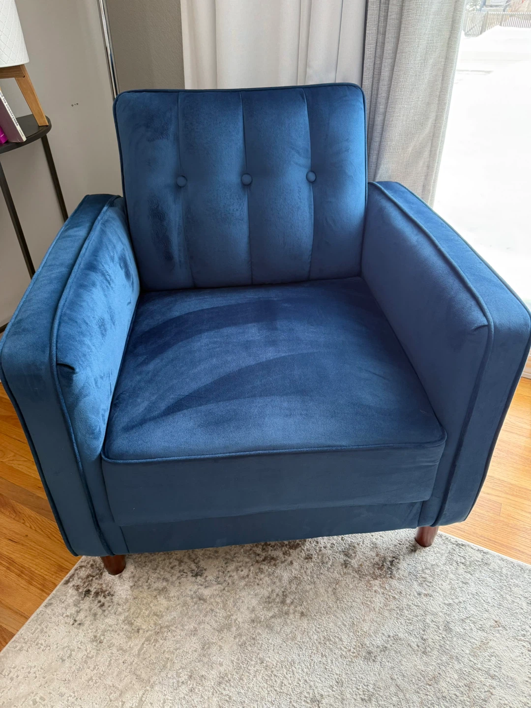 Pair of Blue Velvet Armchairs