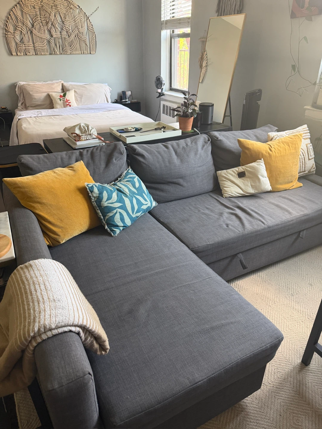 Grey Sectional Sofa with Storage and Sleeper - photo 4
