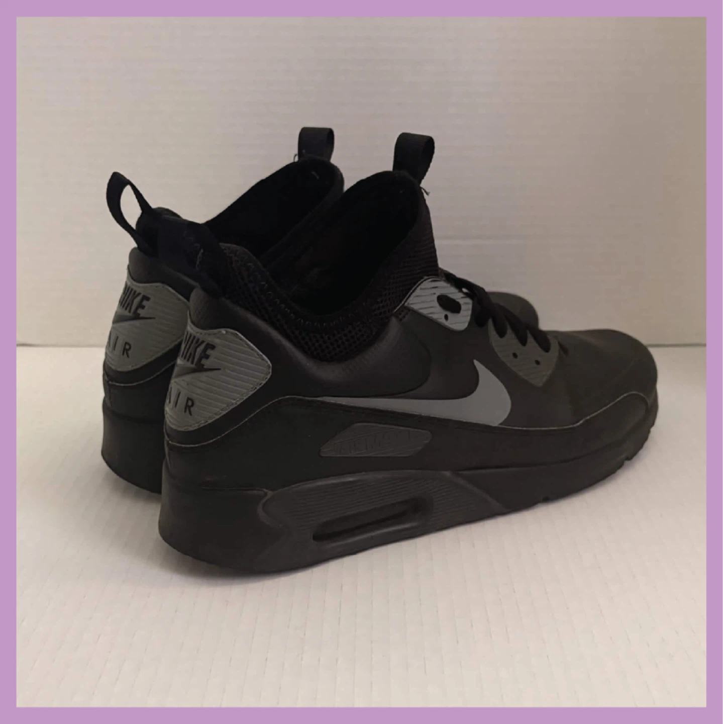 Air Max 90 Mid | Black and Grey | Mens 9.5 | READ DESCRIPTION - photo 2
