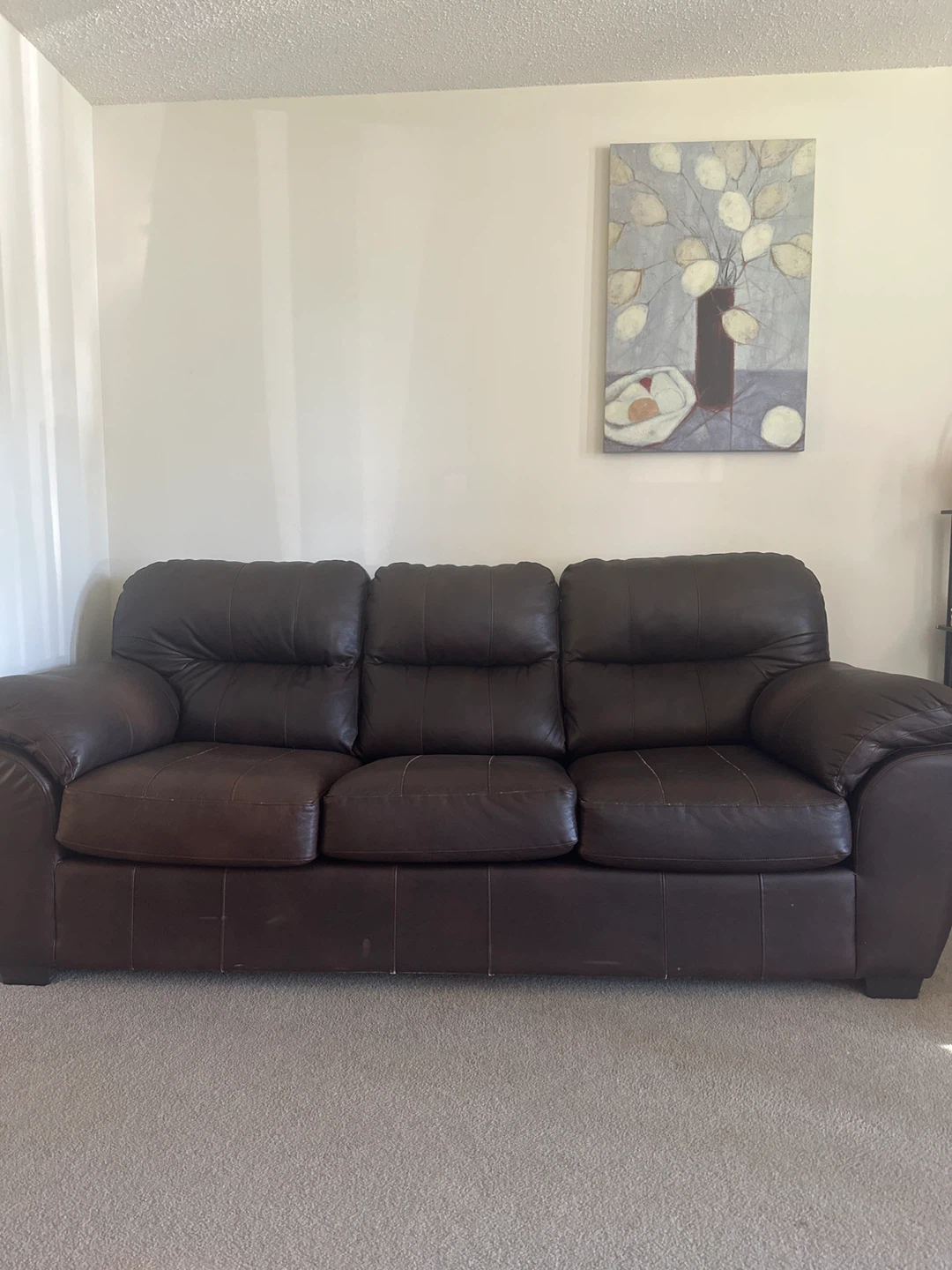 Brown Leather Sofa