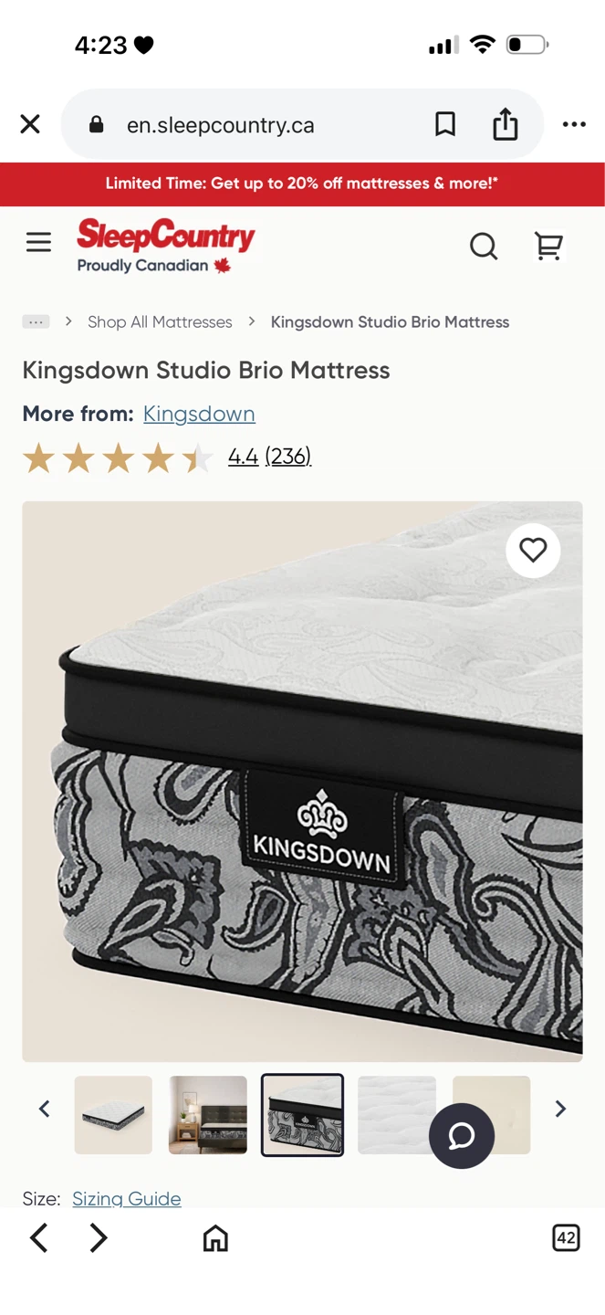 Sleep country Kingsdown Mattress - photo 4