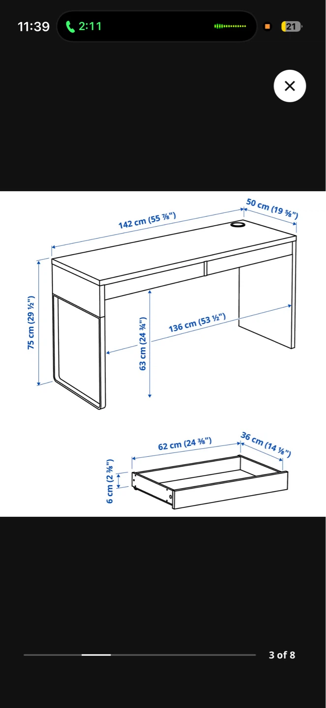 IKEA MICKE Desk - Black-brown - photo 3