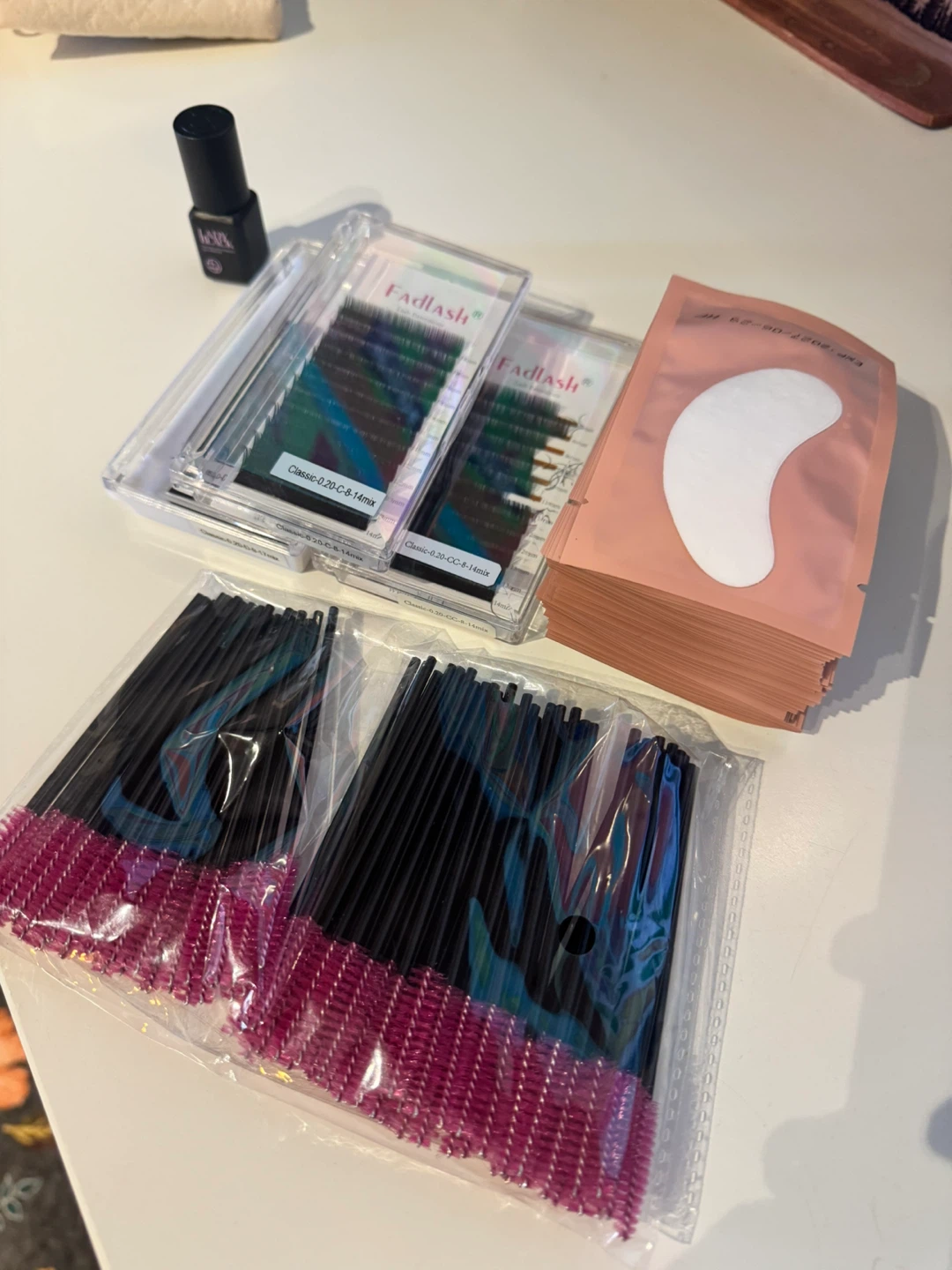 Eyelash Extension Kit with Tweezers and Brushes
