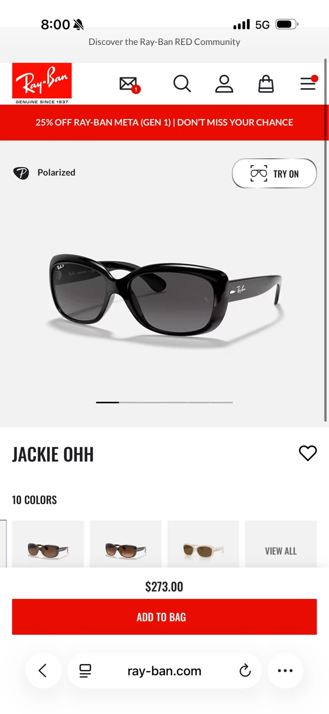 BRAND NEW Ray-Ban Jackie Ohh ORB4101 Sunglasses