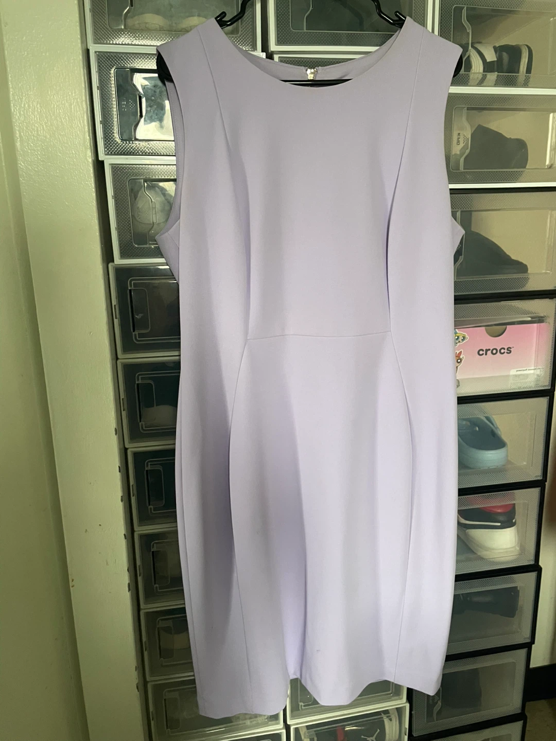 Sleeveless Lavender Sheath Dress