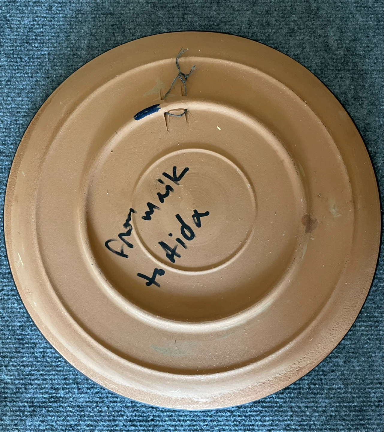 Antique Greek Terracotta Neptune Large Plate - photo 3