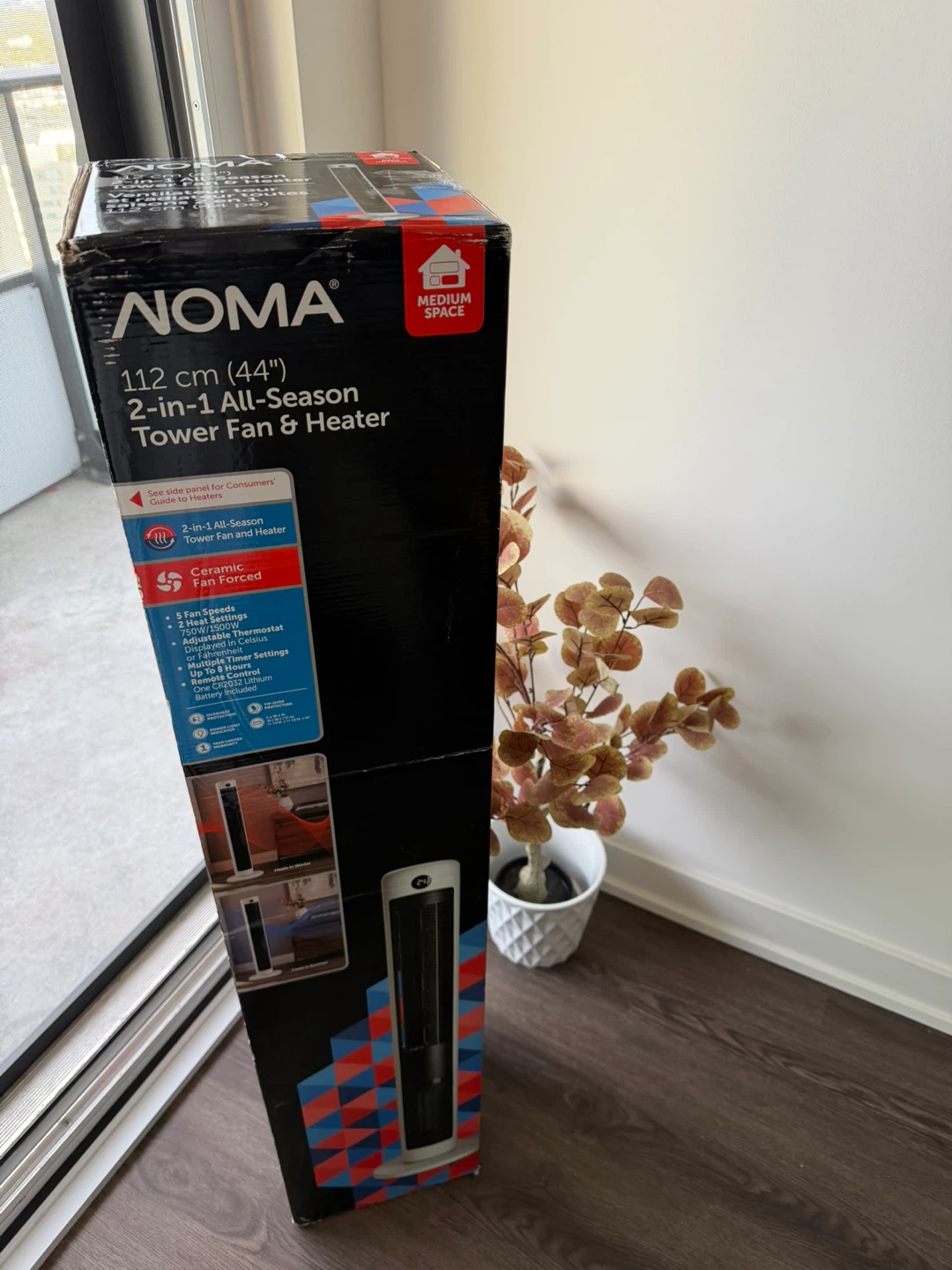 NOMA 112 cm (44") 2-in-1 Tower Fan & Heater - photo 4