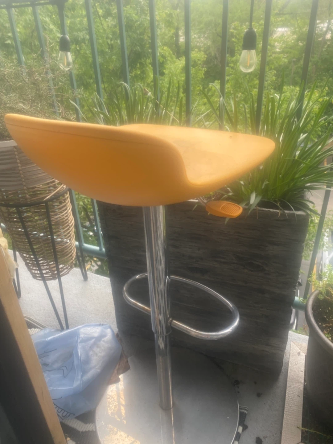 Room and board yellow Bar Stool