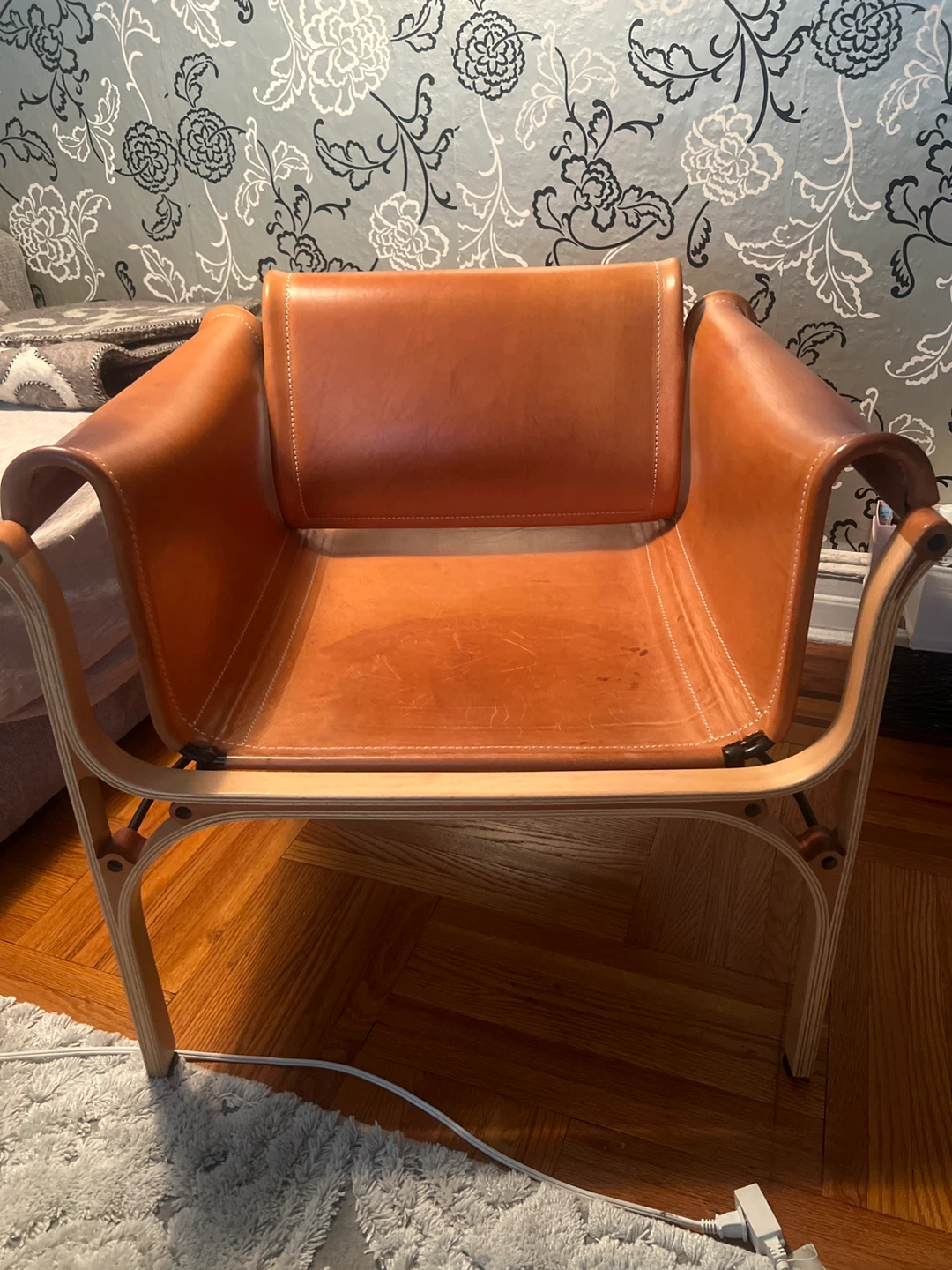 Cognac Leather Lounge Chair