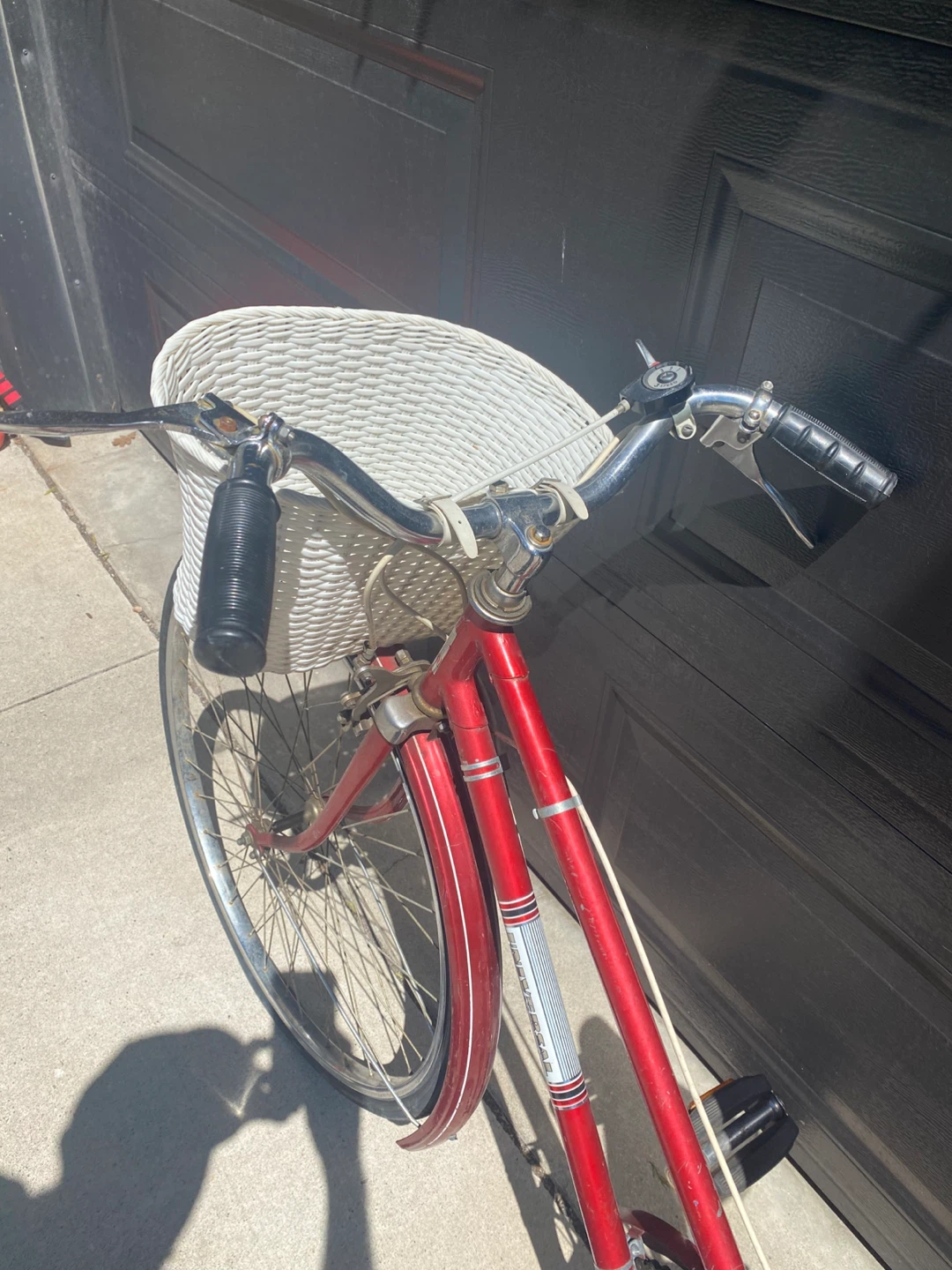 Red Cruiser Bicycle with Basket - photo 2