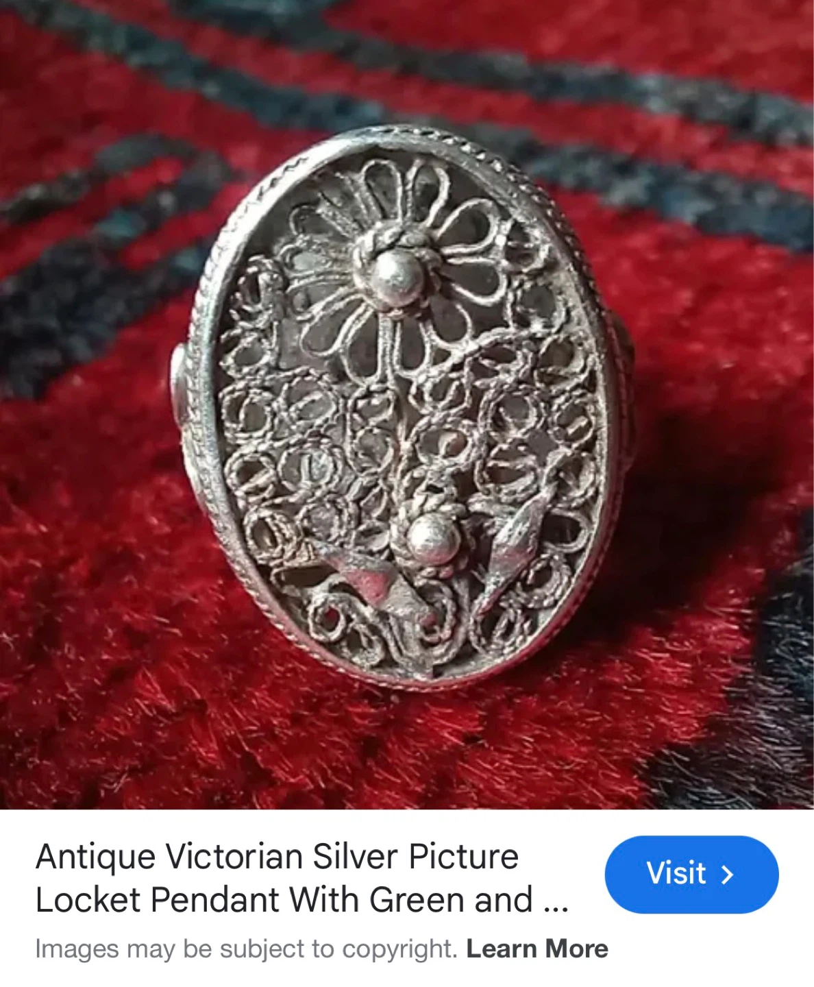 Antique Filigree Ring - 900 Silver - photo 2