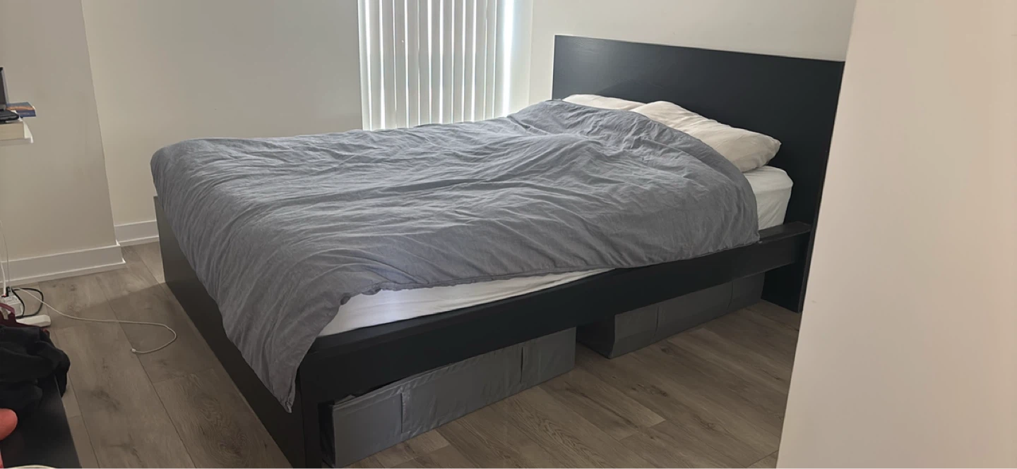 Malm Bed Queen Size in Brown