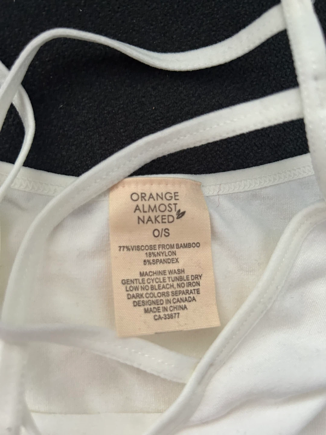 Orange Almost Naked White Cami O/S - photo 2