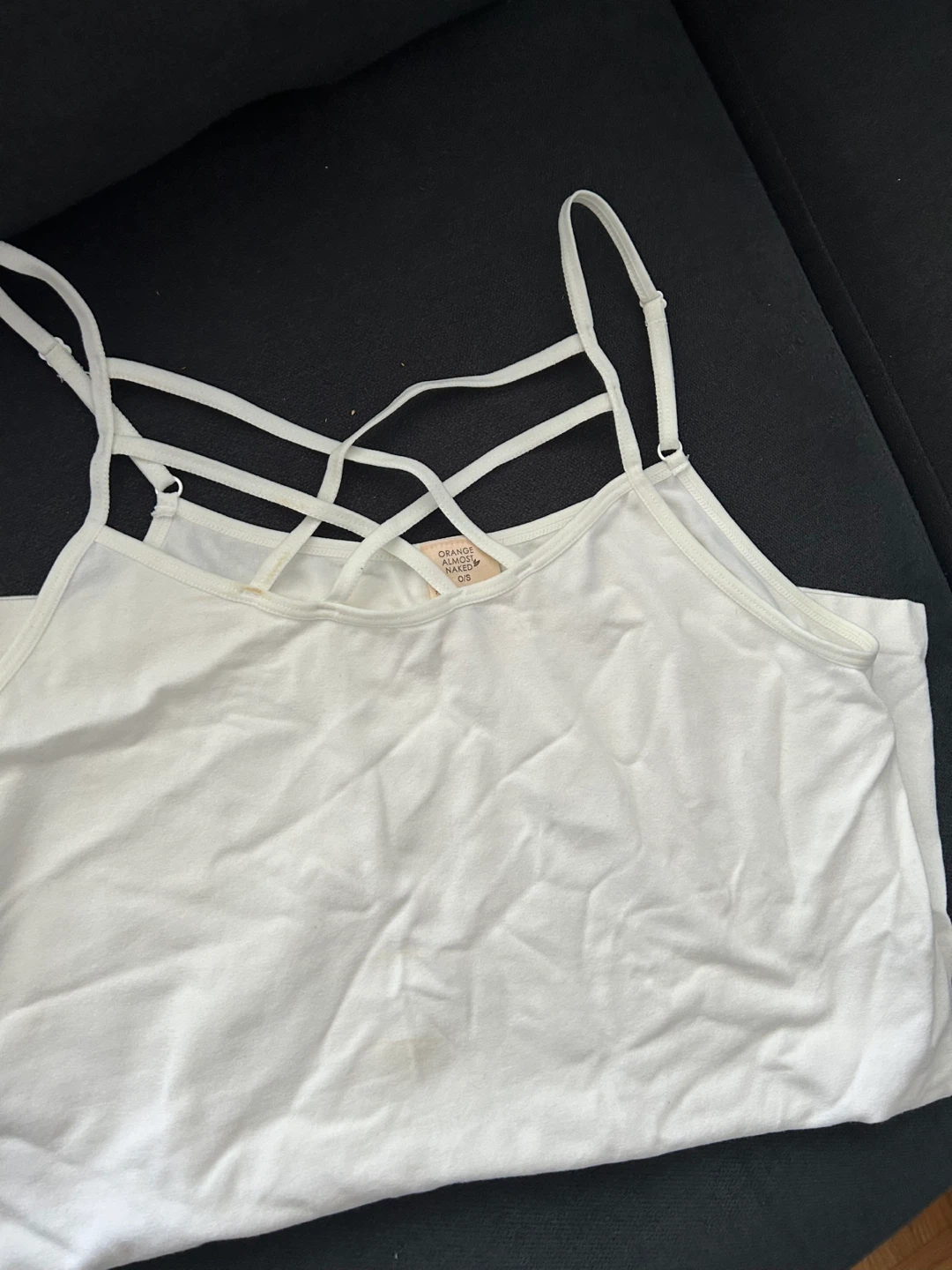 Orange Almost Naked White Cami O/S