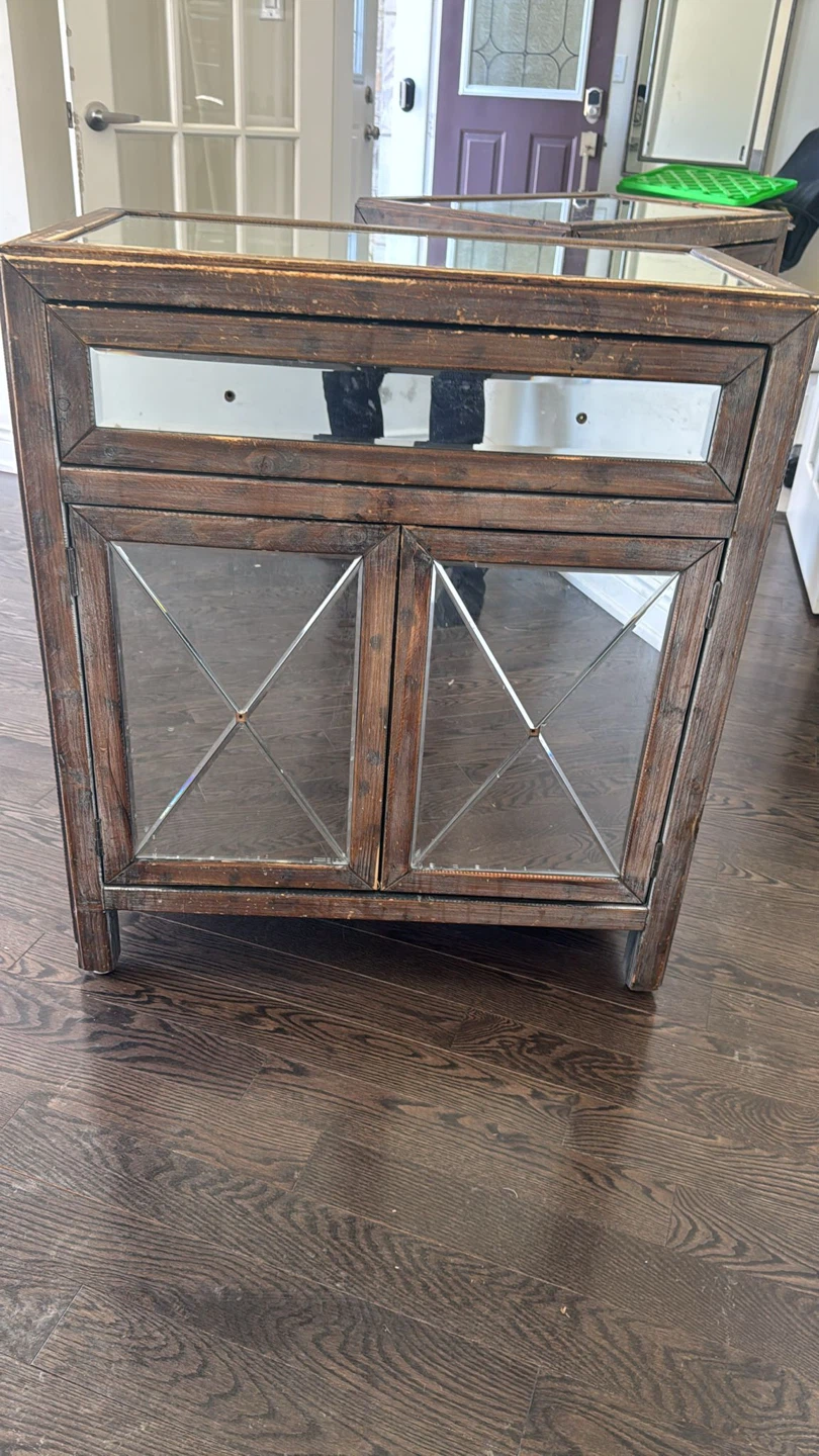 Vintage Mirrored Nightstand $75 each - photo 2