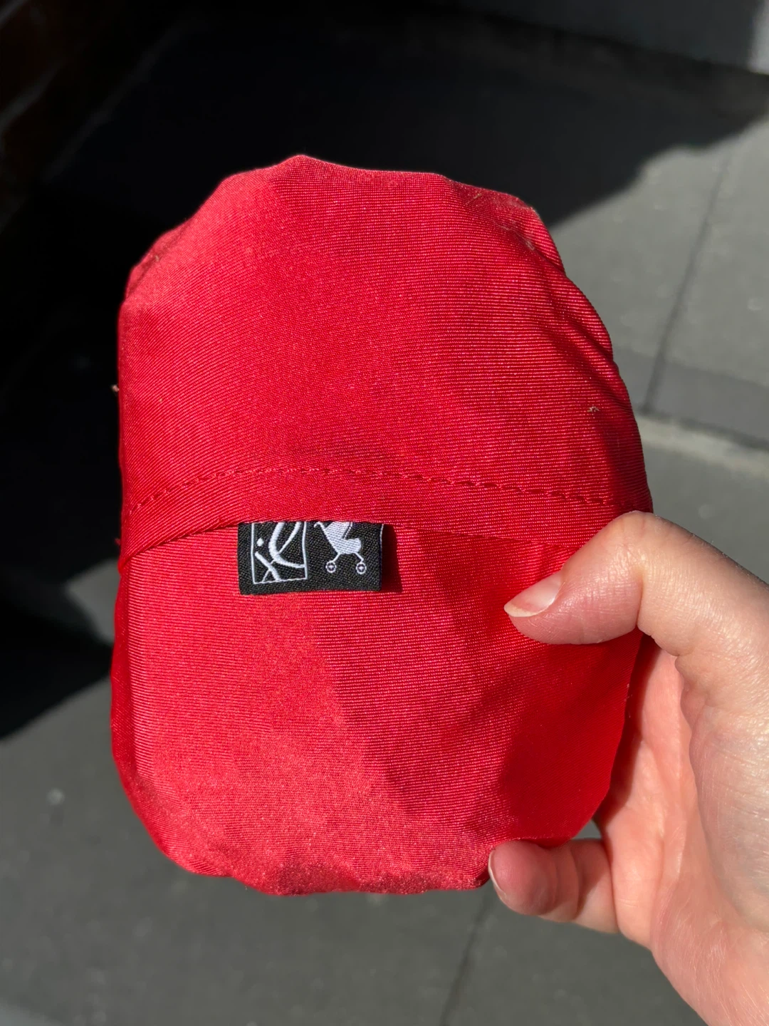 Red rain cover/bag for stroller