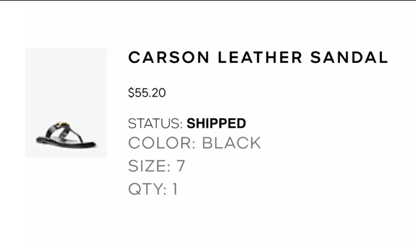 Michael Kors Carson Leather Sandals - Black - Size 7 - photo 2