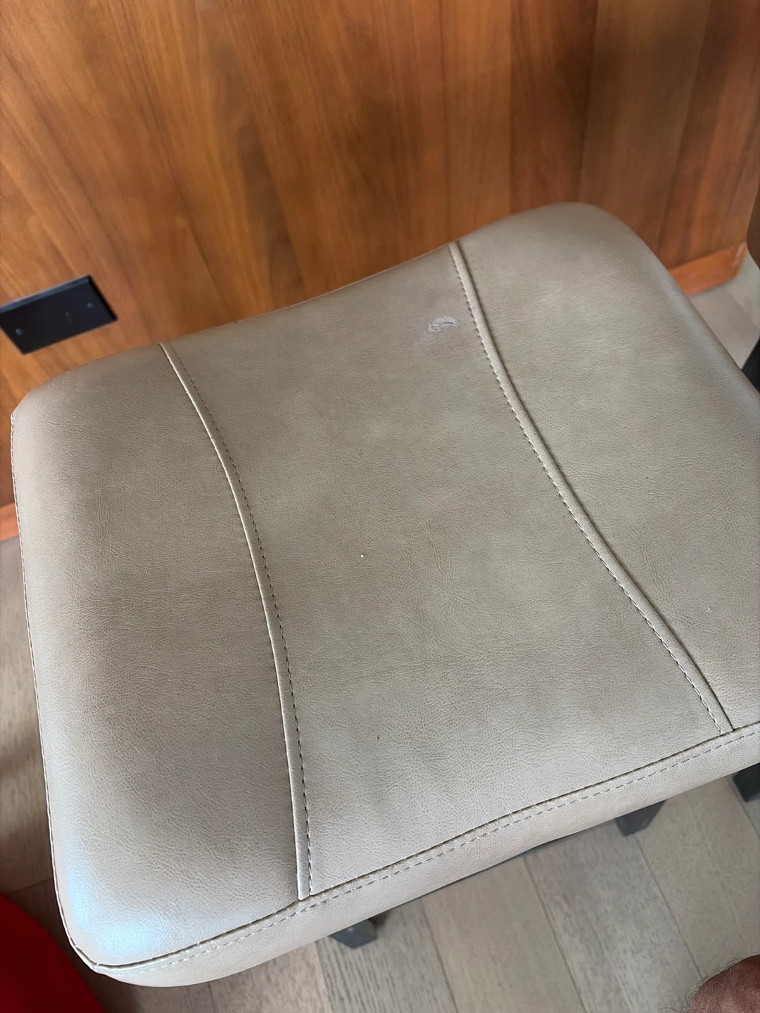 Set of 2 Tan Faux Leather Bar Stools - photo 3