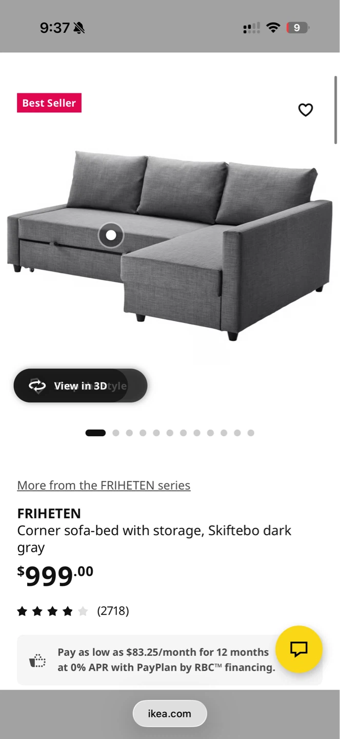 IKEA FRIHETEN Corner Sofa-bed with Storage - photo 2