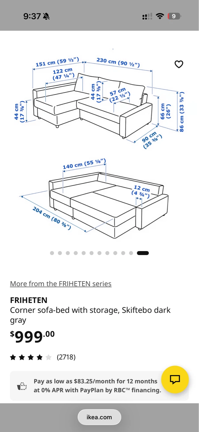 IKEA FRIHETEN Corner Sofa-bed with Storage - photo 3