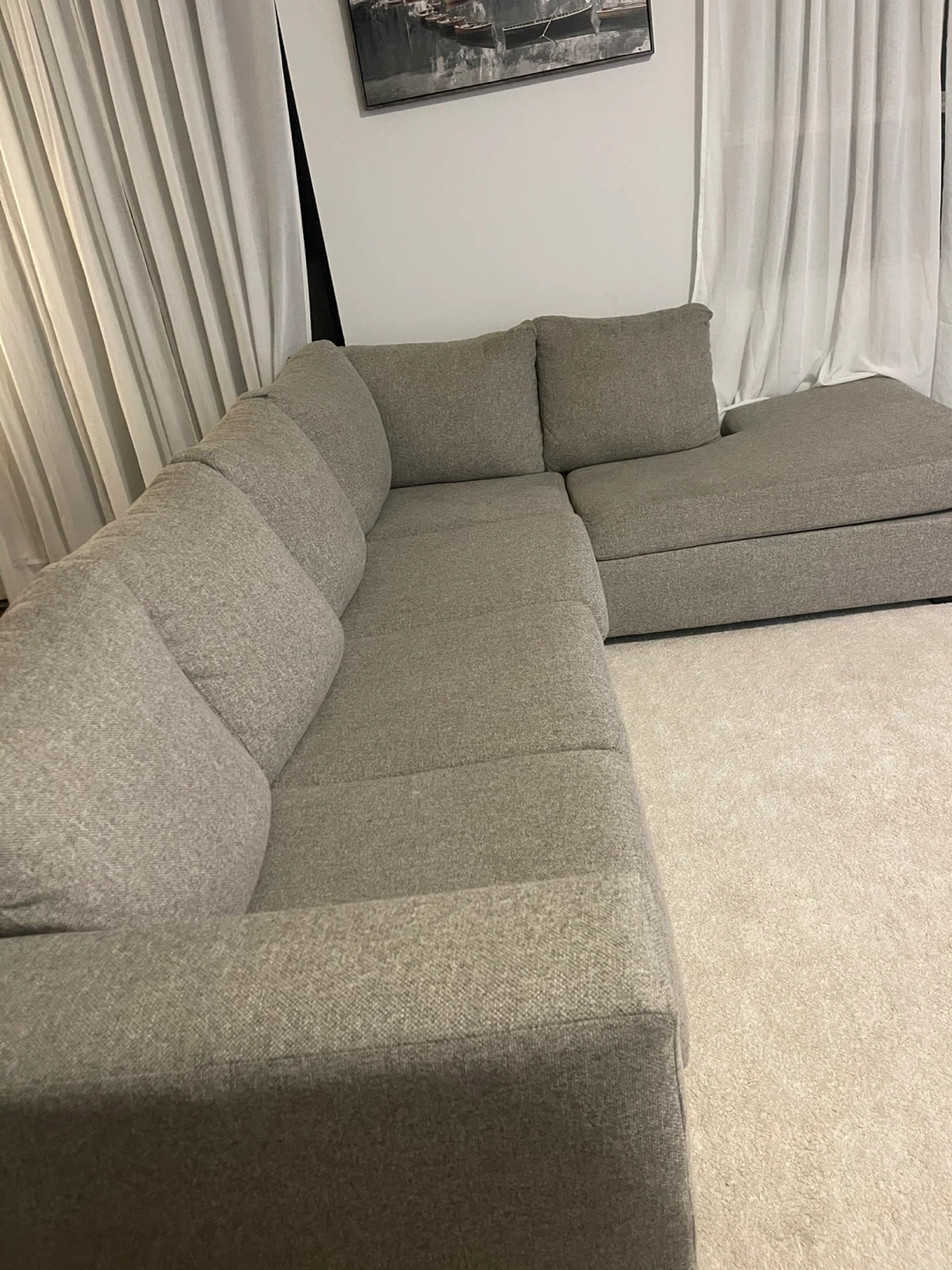 Sectional Sofa - Light Grey - photo 2