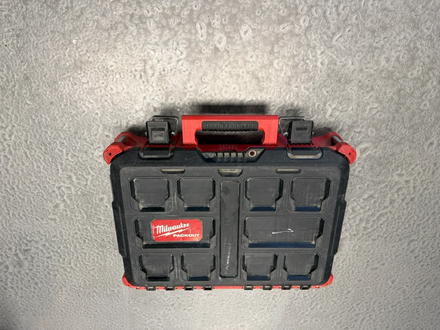 Milwaukee PACKOUT Red and Black Tool Box Case
