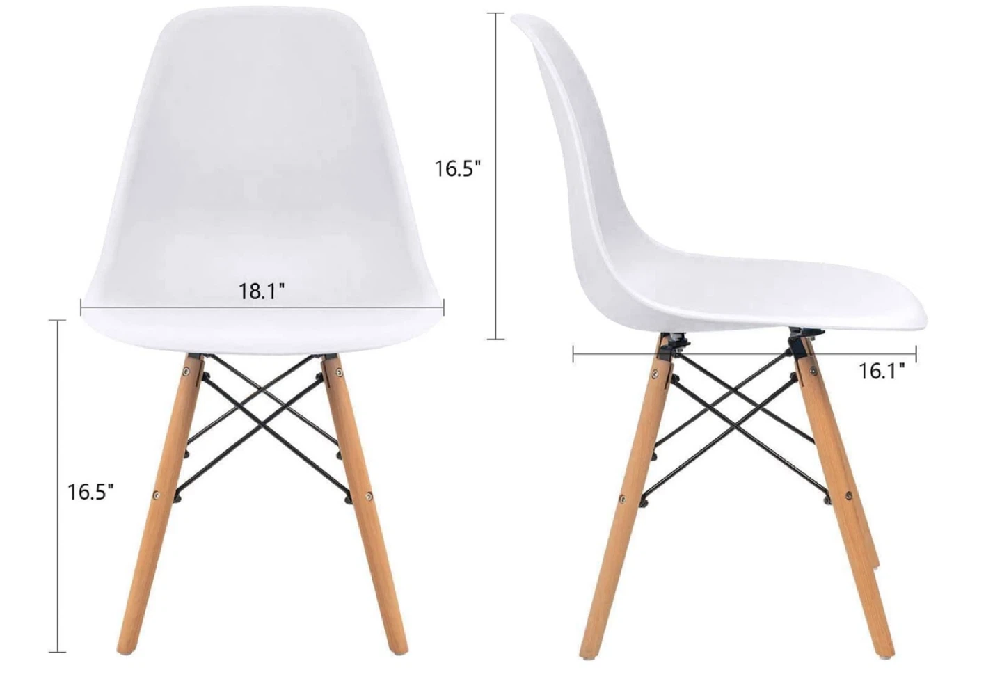 Set of 4 White Dining Chairs - photo 4
