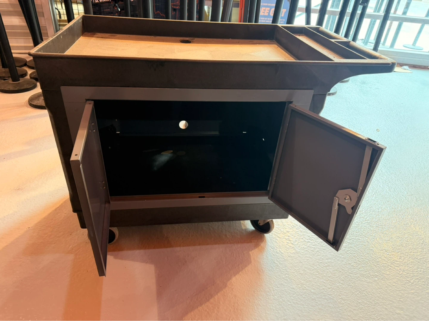 Uline Rolling Service Cart with Cabinet - photo 2