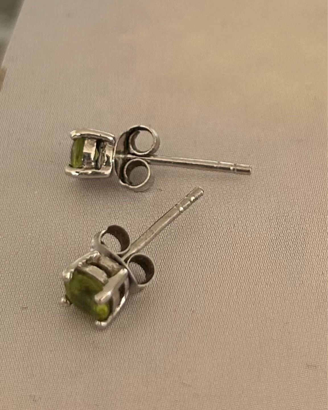 Genuine Peridot Stud Earrings on 925 silver - photo 2