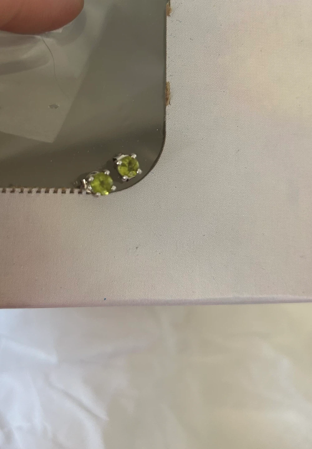 Genuine Peridot Stud Earrings on 925 silver - photo 3