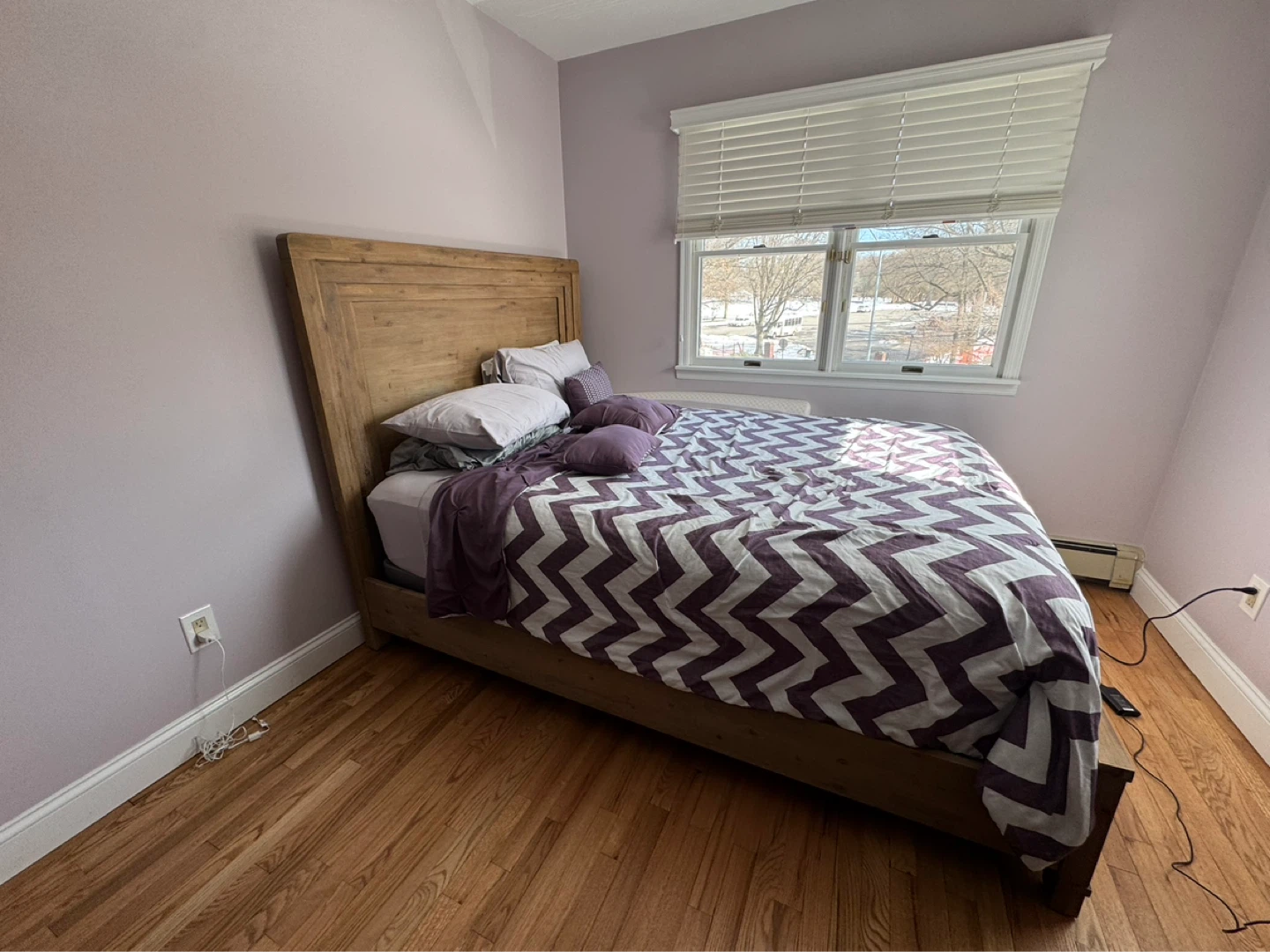 Solid Wooden Bed Frame with Headboard - photo 3