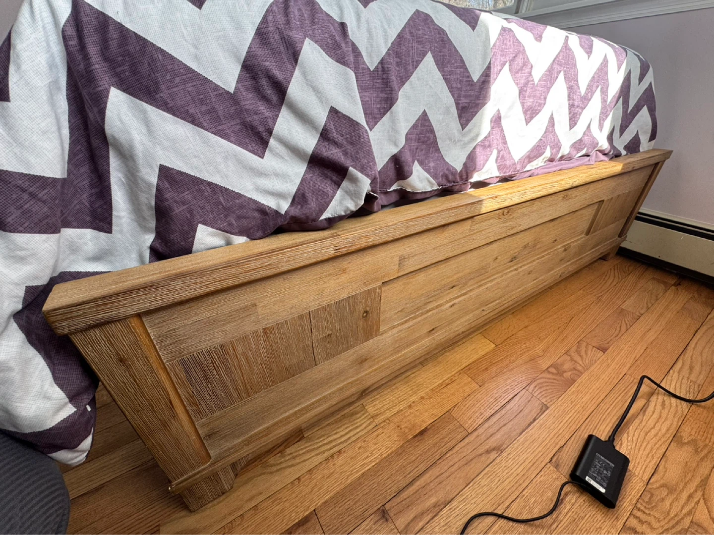 Solid Wooden Bed Frame with Headboard - photo 4