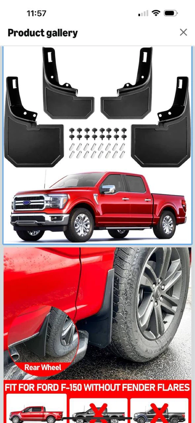 XWQZ Mud Flaps for Ford F150 2021-2025 🚗