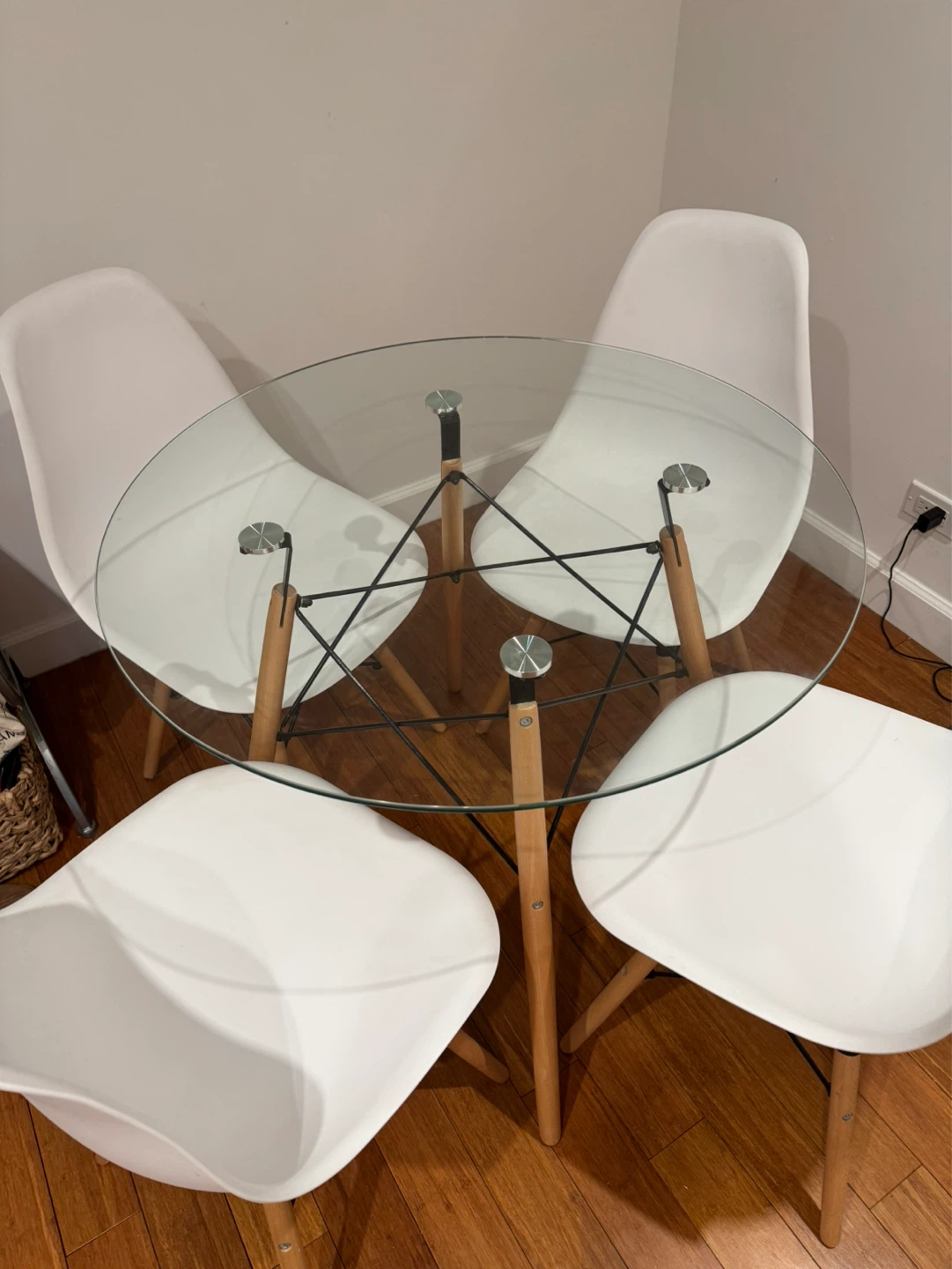 Glass Top Dining Table Set with 4 Chairs - photo 2