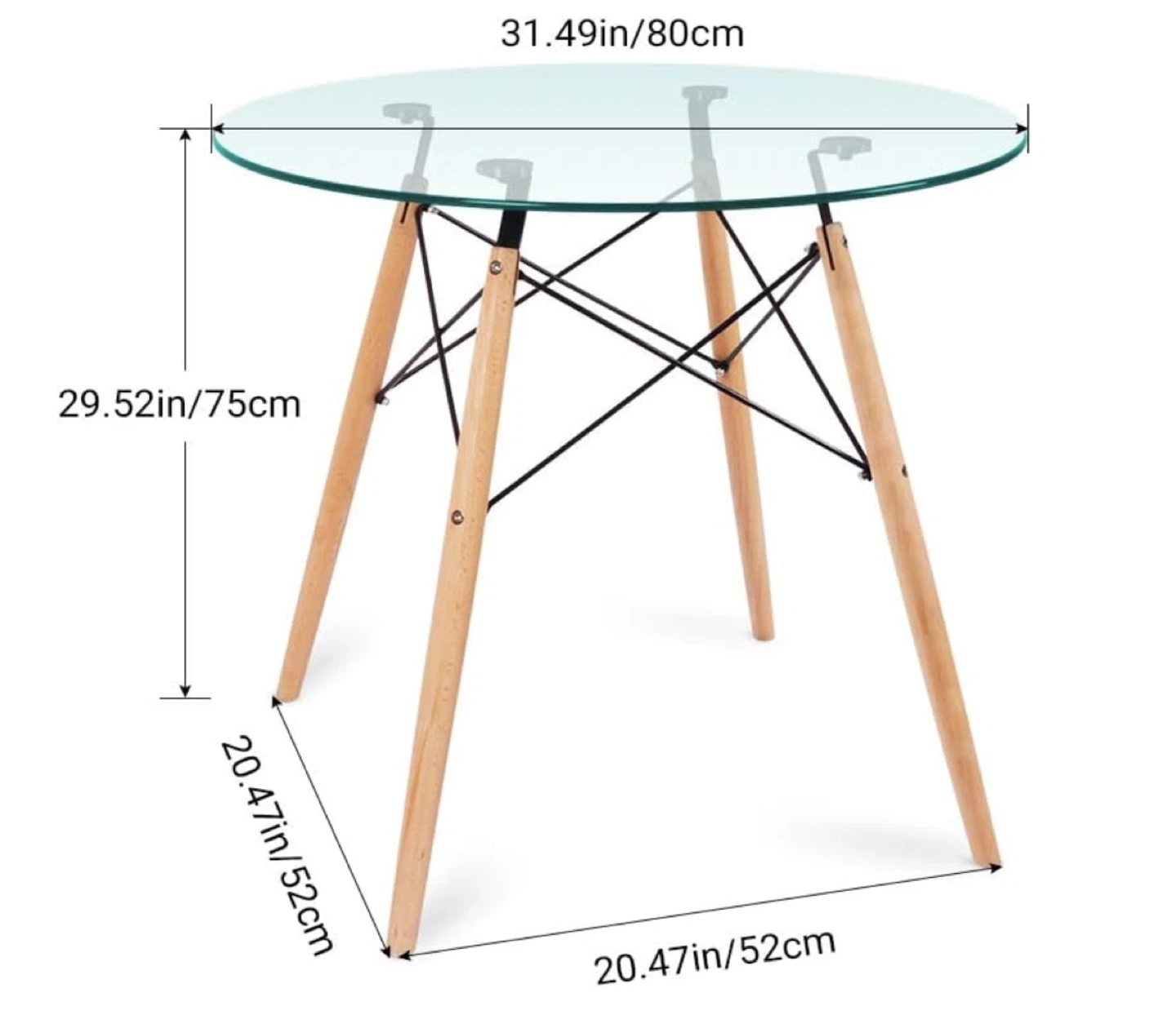 Glass Top Dining Table Set with 4 Chairs - photo 4