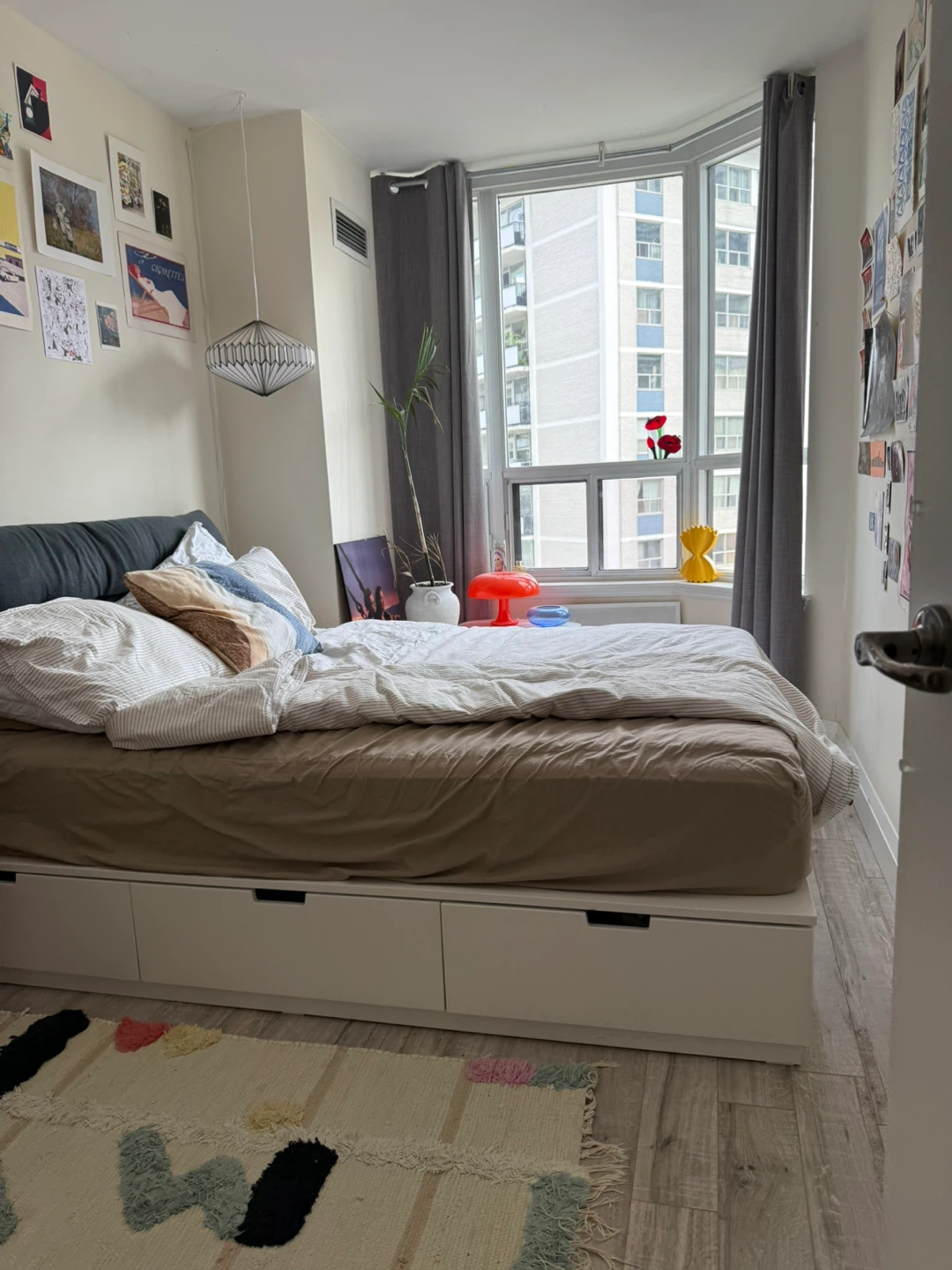 IKEA NORDLI queen size storage bed frame and HAUGESUND mattress - photo 2