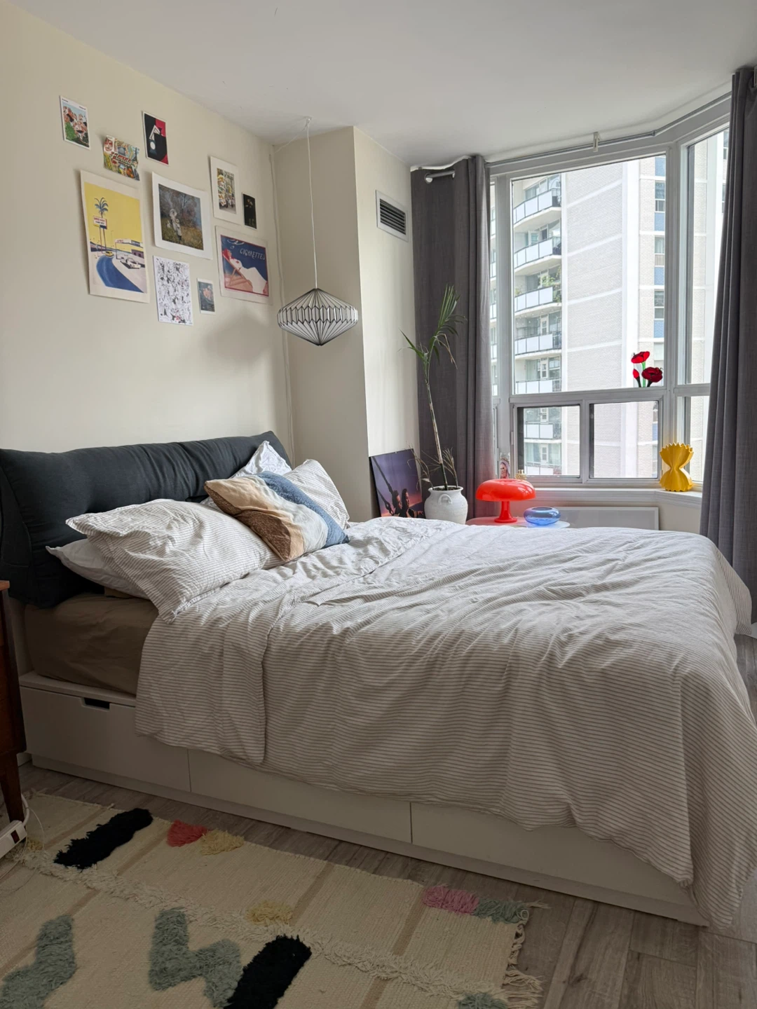 IKEA NORDLI queen size storage bed frame and HAUGESUND mattress