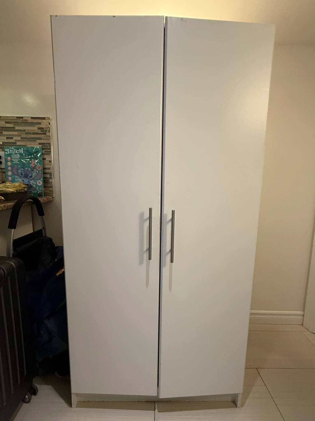White Two-Door Wardrobe