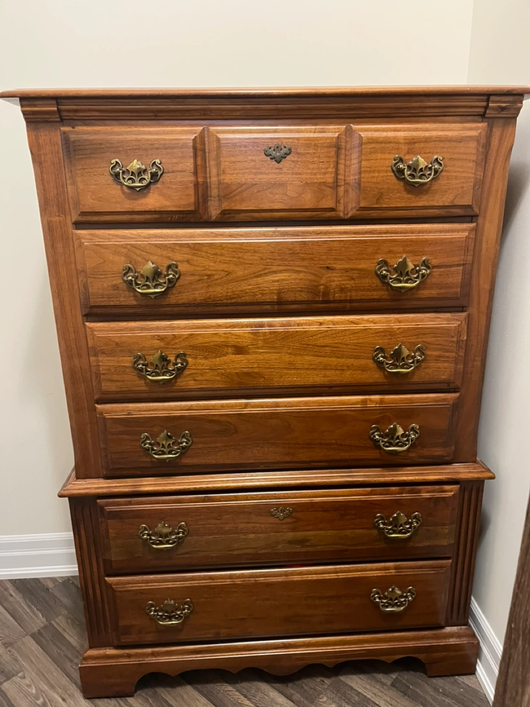 Solid cherry wood Queen furniture set 5 pieces - photo 2
