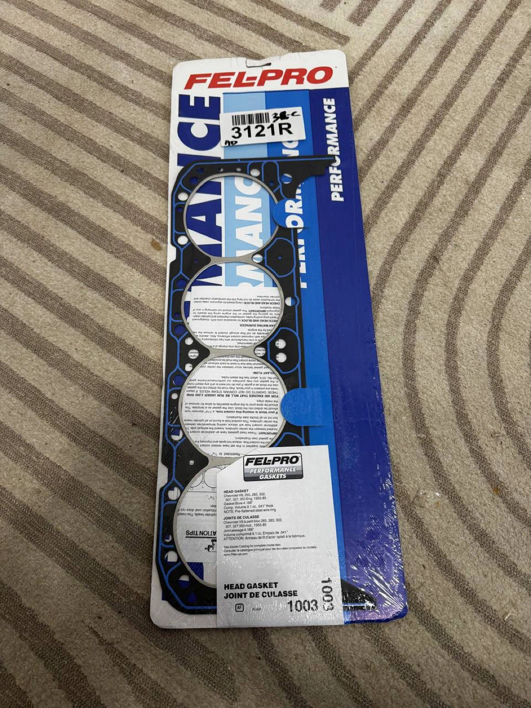 Fel-Pro 1003 Head Gasket for Chevrolet Small Block V8 265 283 l - photo 2