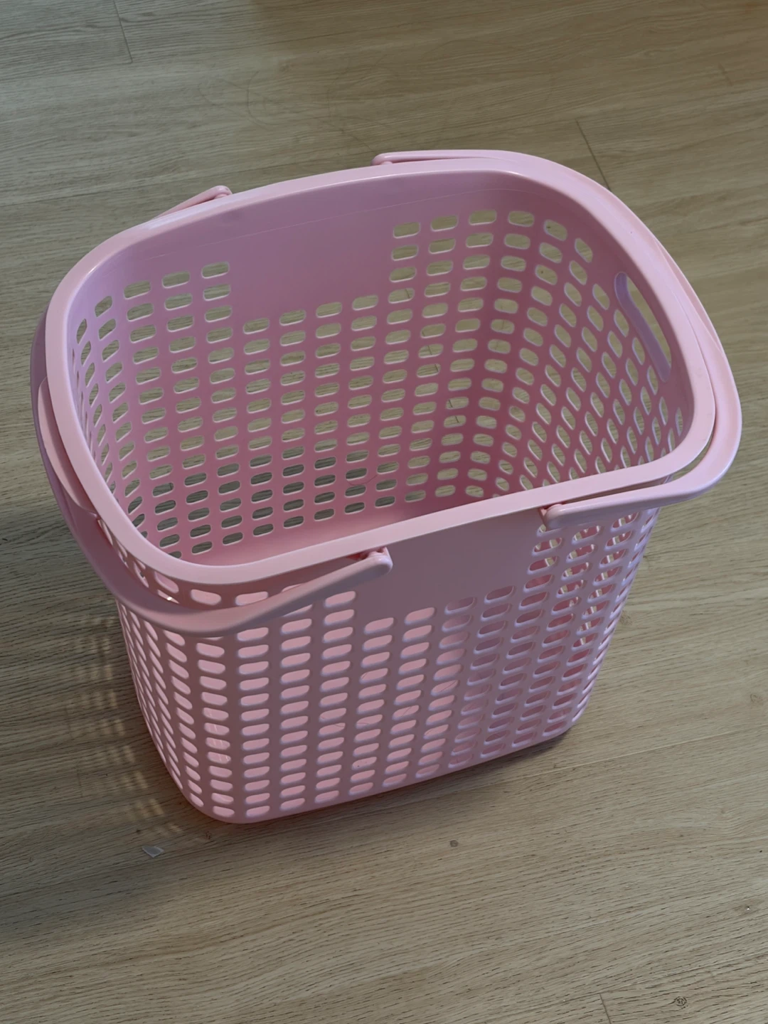 Pink Laundry Basket with Handles
