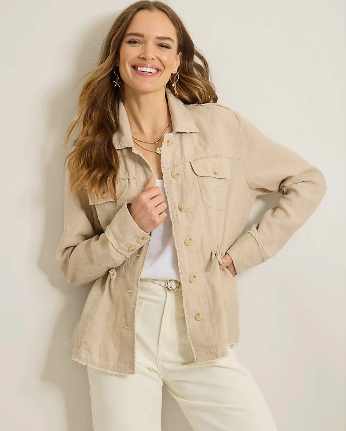 New Tommy Bahama Two Palms Utility Jacket - Natural - photo 5