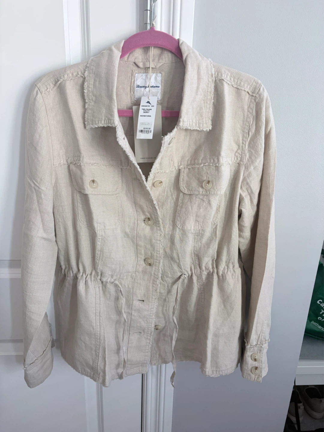 New Tommy Bahama Two Palms Utility Jacket - Natural