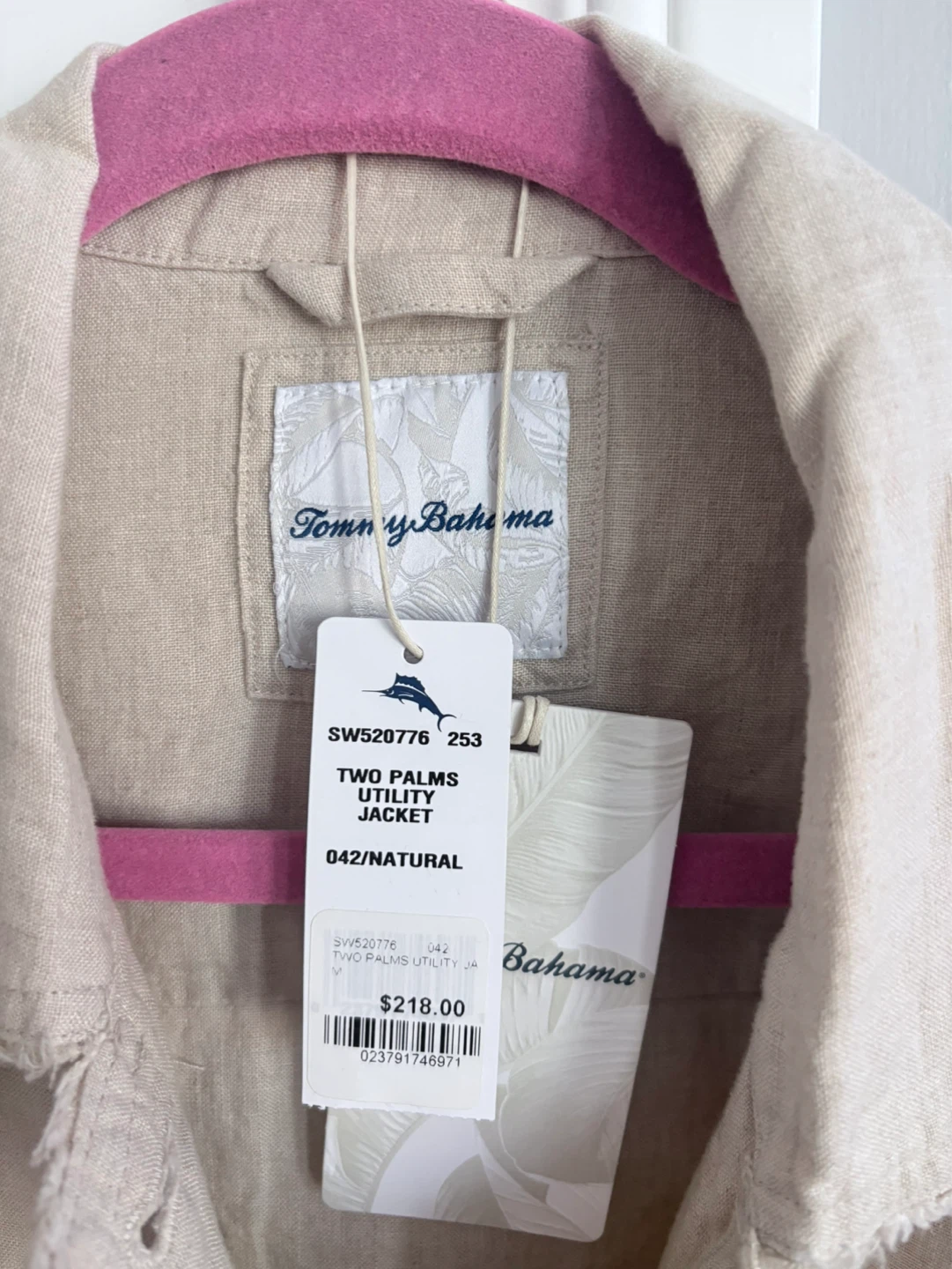 New Tommy Bahama Two Palms Utility Jacket - Natural - photo 2