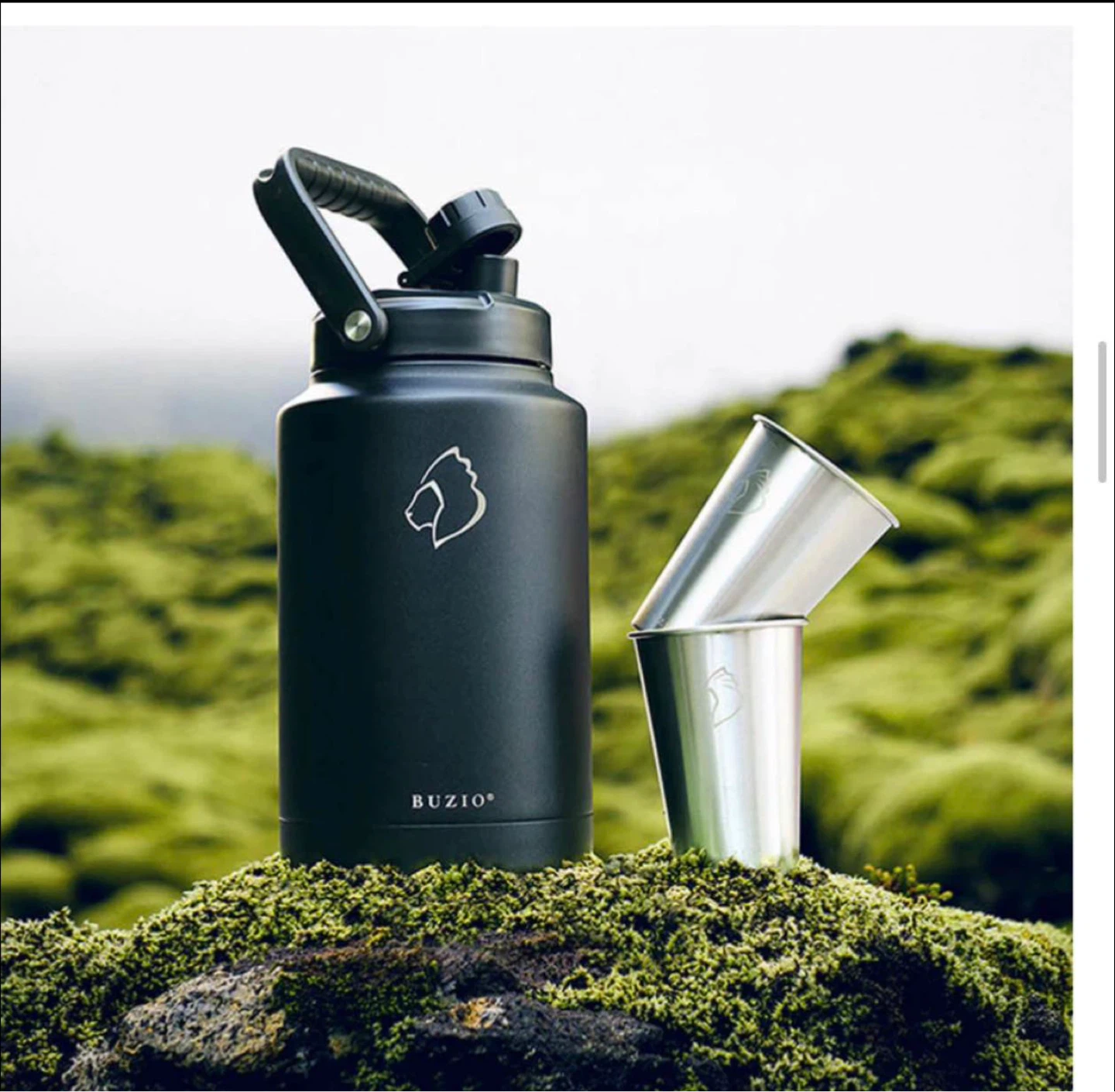 128oz Insulated Water Bottle with 2 Cups